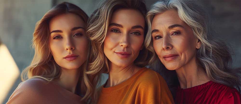 3 generations of women how hormones affect skin care