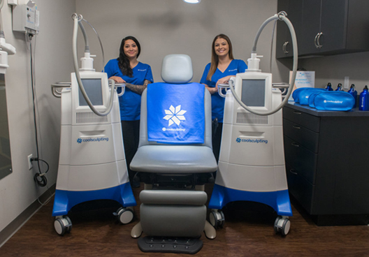CoolSculpt staff with equipment