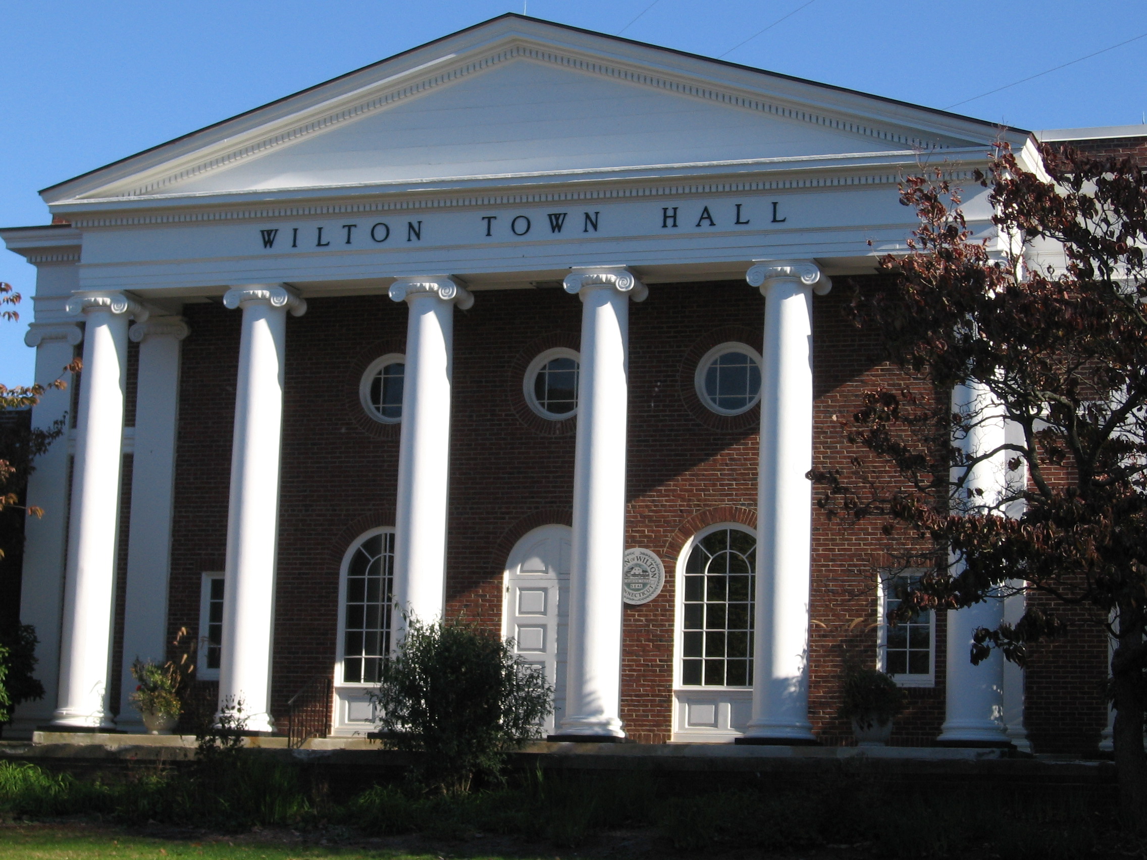 Wilton Town Hall in Wilton, Connecticut